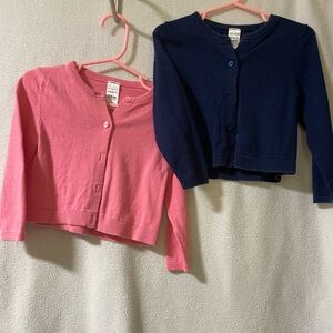 Carter's Pink and Navy Cardigan Duo